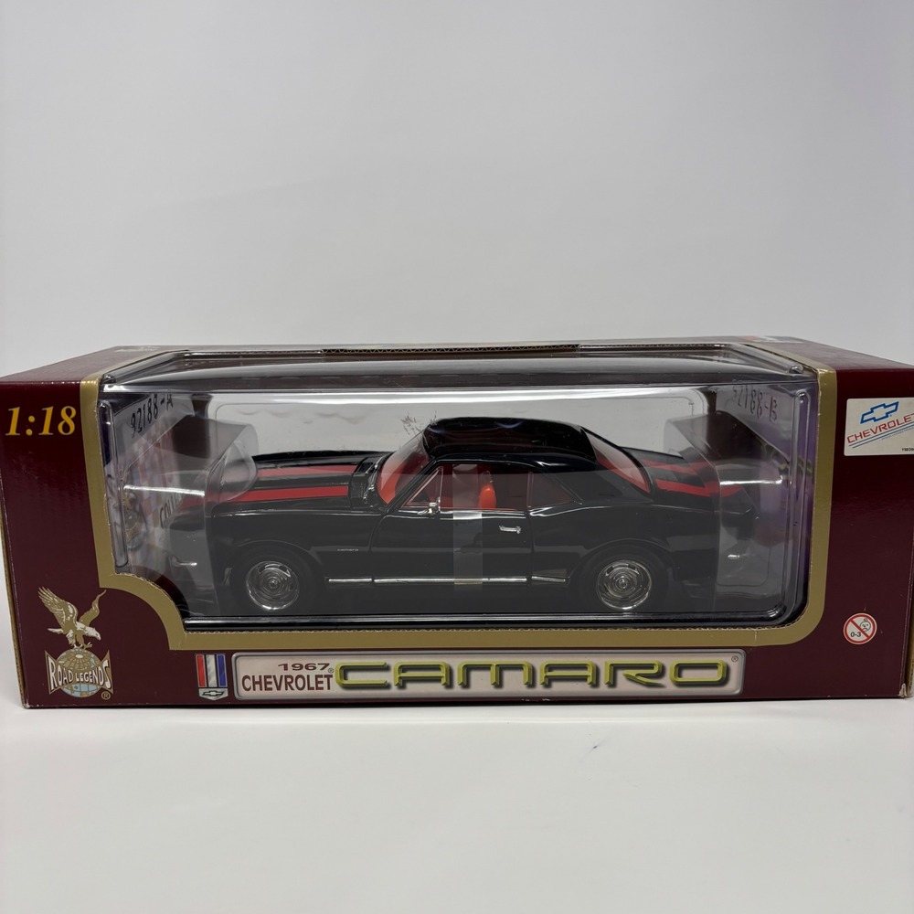 1967 Chevrolet Camaro Black 1:18 Yat Ming Road Legends Diecast Sealed - Picture 2 of 15